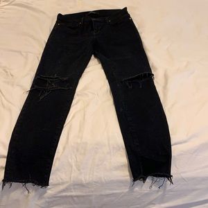 JBrand distressed dark wash jeans